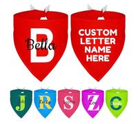 Cadeau de fiançailles, bandana personnalisé pour chien avec nom initial, écharpe personnalisée pour chiens de petite, moyenne et grande taille, accessoire photo de mariage, annonce de fiançailles pour