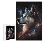 Cadeau De Fin D’année : Galactic Wolf Portrait-9, 1000 PCS, Casse-tête en Bois pour Adultes; pour Partager Un Moment Autour De La Table