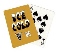 Cadeau de fraternité - Cartes de jeu noires et dorées - Souvenir pour frères, cadeaux de croisement, fête des fondateurs, vie grecque, initiation, remise de diplôme, décorations (Alpha-IceCold)