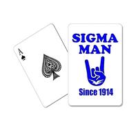 Cadeau de fraternité - Cartes de jeu noires et dorées - Souvenir pour frères, cadeaux de croisement, fête des fondateurs, vie grecque, initiation, remise de diplôme, décorations (Sigma-Man)