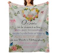 Cadeau de grand - mère, cadeau de couverture mignon pour grand - mère pour la fête des mères Saint Valentin Noël, couverture personnalisée en flanelle super douce pour grand - mère par petite - fille