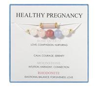 Cadeau de grossesse sain, cadeau de grossesse pour future maman, quartz rose, aigue-marine, pierre de lune, bracelet rhodonite pour femme, cadeau de première maman, bracelet spirituel espoir, bijoux