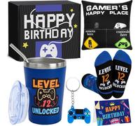 Cadeau de joueur garçon de 12 ans, cadeau d'anniversaire amusant 12 ans pour garçon, fan de gamer, coffret cadeau pour 12e anniversaire pour fils, petit-fils, neveu ou ami - Idée cadeau cool pour les