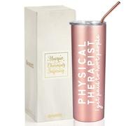 Cadeau de kinésithérapeute pour femme, cadeau pour PT pour la semaine nationale de physiothérapie, un anniversaire et Noël, gobelet de voyage isotherme en acier inoxydable de 591 ml - I Get Paid to blesser les gens