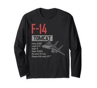Cadeau de l'aviation militaire F-14 Tomcat Fighter Jet Manche Longue