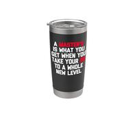 Cadeau de maîtrise drôle pour étudiant diplômé Gobelet isotherme en acier inoxydable double paroi