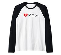 Cadeau de Manga Classique « I Love Anime in Japanese Ladies » Manche Raglan