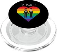 Cadeau de Mariage LGBT Arc-en-Ciel pour Un Couple Gay Vient de se marier PopSockets PopGrip pour MagSafe