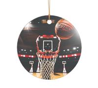 Cadeau de mariage personnalisé avec impression de basket-ball, décoration de Noël en acrylique pour jeunes mariés et couples