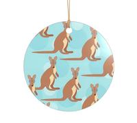 Cadeau de mariage personnalisé avec imprimé zoo kangourou, décoration de Noël Mr & Mrs en acrylique pour jeunes mariés et couples