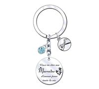 Cadeau de Marraine Porte-clés d’anniversaire «Veux-tu être ma MARRAINE d’amour pour toute la vie» Cadeaux de Noël