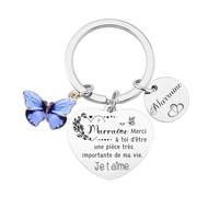 Cadeau de Marraine Porte-clés de Marraine porte clés parrain marraine bapteme d'anniversaire Cadeau fête des mères pour Marraine Cadeaux de Noë (2)