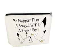 Cadeau de mouette pour femme - Trousse de maquillage pour les amoureux des animaux - Cadeau d'anniversaire pour meilleure amie - Cadeau inspirant pour elle - Trousse de maquillage de Noël ou de