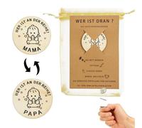 Cadeau de naissance, pièce de décision, cadeau de grossesse, pièce de décision en bois, idée cadeau pour futures mamans, futurs papas, cadeau de baptême pour garçons et filles