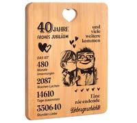 Cadeau de noces de rubis - mariage 40e anniversaire - Planche à découper - 40 ans de mariage
