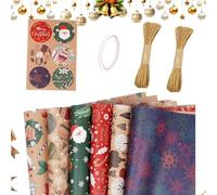 Cadeau de Noël 6 rouleaux 50x70cm fournitures créatives festives mignonnes | de Noël Esthétique Pour Anniversaire Hiver Loisirs Créatifs Cadeaux Invités Petites Surprises Ensemble 2