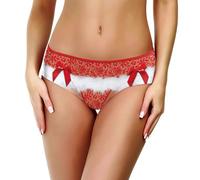 Cadeau De Noël Casual Slips Femme Drôle Père Noël Imprimé Bikini Doux Renne Mignon String Drôle Sexy Chic Underwear Shorty Fête Cadeau Noel n2