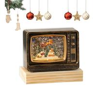 Cadeau de Noël, Décoration de Veilleuse de Boîte À Musique Mettant en Vedette Le Père Noël avec Un Nouvel Effet de Chute de Neige, Modèle de Musique Et de Télévision, Complet avec Câble USB. Snowman