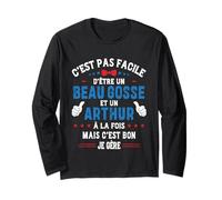 Cadeau De Noël Drôle pour Homme Beau Gosse Arthur Humour Manche Longue