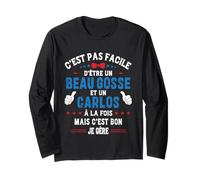 Cadeau De Noël Drôle pour Homme Beau Gosse Carlos Humour Manche Longue