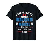 Cadeau De Noël Drôle Pour Homme Beau Gosse Marcel Humour T-Shirt
