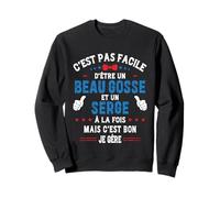 Cadeau De Noël Drôle pour Homme Beau Gosse Serge Humour Sweatshirt