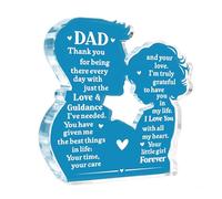 Cadeau de Noël et de Thanksgiving pour papa de la part de sa fille, cadeau d'anniversaire sentimental pour père, mari, meilleur cadeau de papa de la part de sa fille, plaque en acrylique