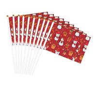 Cadeau de Noël imprimé bonhomme de neige drapeau léger pour fêtes, événements, défilés, activités sportives, assemblage facile