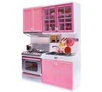 Cadeau de Noël Mini Enfants Cuisine Jeux de Simulation de Cuisine Ensemble Cuisinière Cabinet Filles Jouet Wjpl038 G