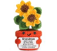 Cadeau de Noël pour grand-mère, meilleure grand-mère, idée de fête des mères, cadeau de Noël 2025 unique et amusant fait à la main en forme de tournesol