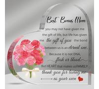 Cadeau de Noël pour maman, belle-mère, cadeau pour femme, belle-fille, beau-fils, plaque décorative amusante en acrylique transparent pour anniversaire, mariage, fête des mères (attentionné)