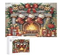 Cadeau de Noël Puzzle 1000 Pièces Vision 3D Artistique Vacances de Noël Jeu D'Intelligence Éducatif pour Adultes Et Enfants Cadeau Unique Famille Relaxation 1000 PCS
