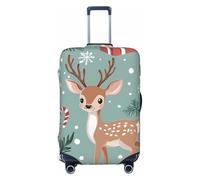 Cadeau de Noël Sika Deer Housse de protection élastique pour valise de voyage avec impression anti-rayures, Noir , XL