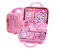 Cadeau de Papeterie My Little Pony pour Fille 6-12 Ans,Trousse, Stylo, Crayon et Carnet de Licorne, Ensemble de Jouets Licorne,Rose