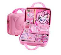 Cadeau de Papeterie pour Fille 6-12 Ans,Trousse, Stylo, Crayon et Carnet de Licorne, Ensemble de Jouets Licorne,Rose