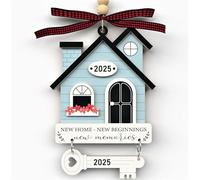 Cadeau de pendaison de crémaillère - Cadeau de première maison - Panneau en bois - Décorations de Noël - Accessoires de Noël - Décoration d'intérieur et d'extérieur pour couples, femmes, collègues