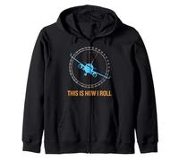 Cadeau de Pilote d'avion « This is How I Roll » Sweat à Capuche
