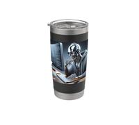 Cadeau de pirate éthique IA Intelligence artificielle Gobelet isotherme en acier inoxydable double paroi