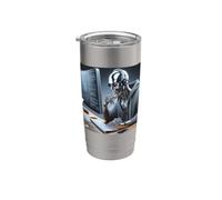 Cadeau de pirate éthique IA Intelligence artificielle Gobelet isotherme en acier inoxydable double paroi