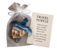 Cadeau de poche tortue de mer, petit jeton de poche tortue de mer souvenir sur le thème de la plage avec une carte de motivation incluse, symbole d'encouragement, de motivation et de positivité