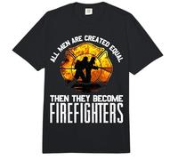 Cadeau de Pompier « All Men are Equal Some Put Out Fire » Comfort Colors Adult Heavyweight T-Shirt