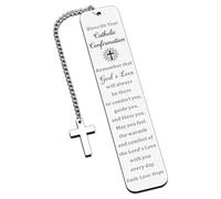 Cadeau de première communion et de confirmation pour adolescents - Marque-page religieux pour garçons et filles - Panier de Pâques catholique pour femmes et hommes - Marque-page chrétien de