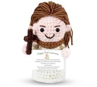 Cadeau de première communion pour filles et garçons - Poupée Jésus positif catholique au crochet - Cadeaux chrétiens pour femmes et hommes - Panier de Pâques pour enfants - Cadeau de baptême pour