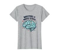Cadeau de Reconnaissance pour Enseignant de maîtrise du collège T-Shirt, Femme, Gris Chiné, XXL
