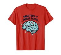 Cadeau de Reconnaissance pour Enseignant de maîtrise du collège T-Shirt, Homme, Rouge, XXL