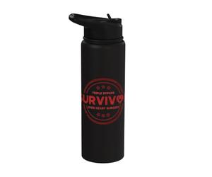 Cadeau de récupération de chirurgie cardiaque pour les survivants de triple pontage. Stainless Steel Insulated Water Bottle