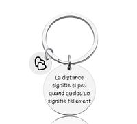 Cadeau de Relation Longue Distance Couple Porte-Clés Cadeau Amoureux Pour Homme Femme Idee Cadeau Couple Anniversaire Meilleure Amie Porte Clef