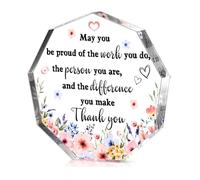 Cadeau de remerciement en cristal pour femme, en acrylique en forme d'hexagone, cadeau de reconnaissance pour enseignants, membres de la famille, pour le travail, meilleure infirmière, enseignante