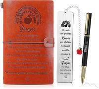 Cadeau De Remerciement Pour Enseignant Inclure Agenda En Cuir Marque-Page En Acier Inoxydable Penne Cadeau Merci Pour Collègues Enseignants