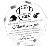 Cadeau de remerciement pour entraîneur de football pour homme, cadeau de motivation pour entraîneur, maison, équipe, décoration de bureau, plaque en acrylique pour la fête des enseignants, Noël